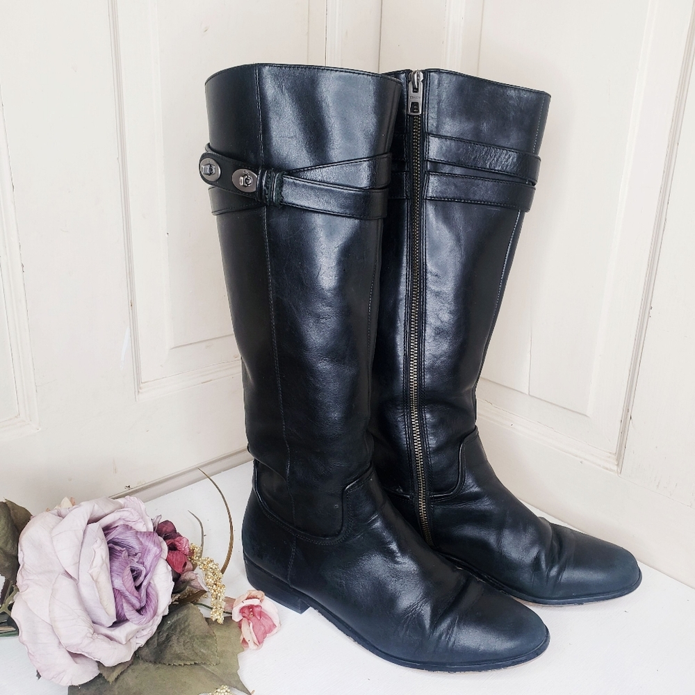 Coach Tall Black Equestrian Boots